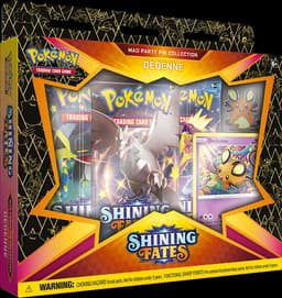 Shining Fates Mad Party Pin Box — Dedenne — Inglés