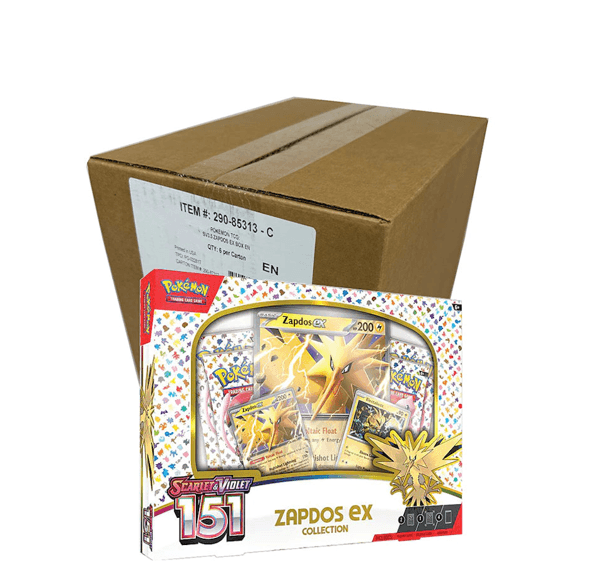 Pokemon 151 Zapdos EX Box Case [6PC] — Inglés