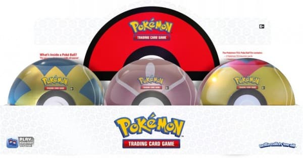 Pokemon Pokeball Tin Case (6pc) - Q2 - 2022 — Inglés