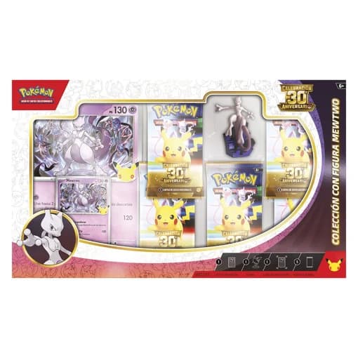 Pokémon Caja 30Th Aniversario, Caja Colección con Figura Mewtwo, +6 Años