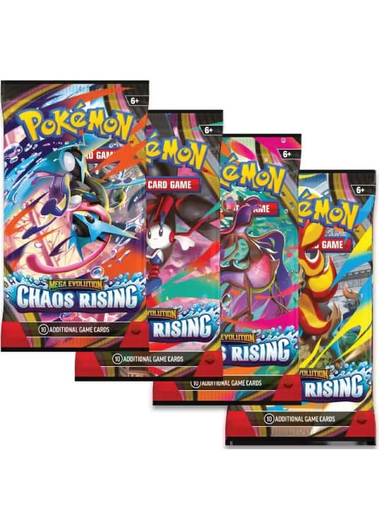 Booster Pack full artwork set (4 stk.) fra ME04 Chaos Rising — Inglés