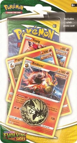Pokemon Evolving Skies Premium Checklane Emboar — Inglés