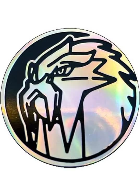 Entei Pokemon mønt (Sølv - Rainbow Holo) - Almindelig