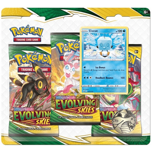Pokemon Evolving Skies 3-Pack Blister - Eiscue — Inglés
