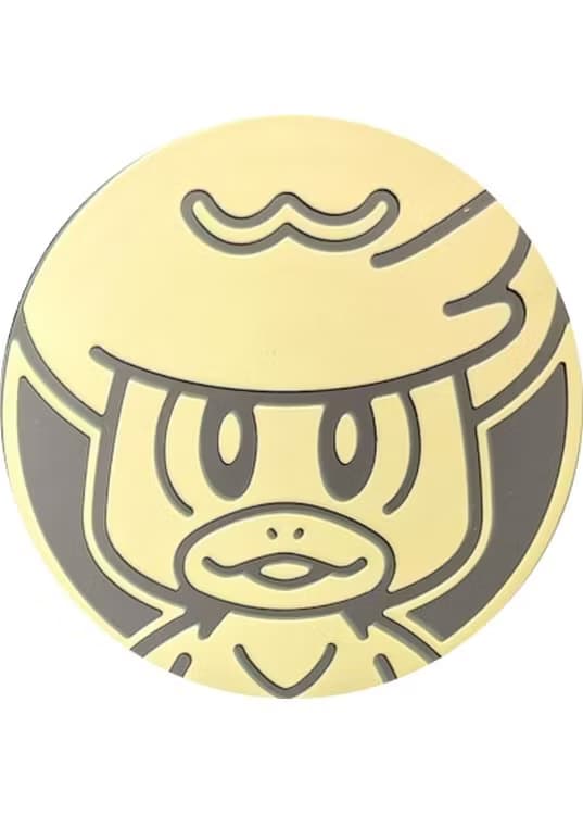 Quaxly Pokemon mønt (Guld - Mirror Holo) - Stor
