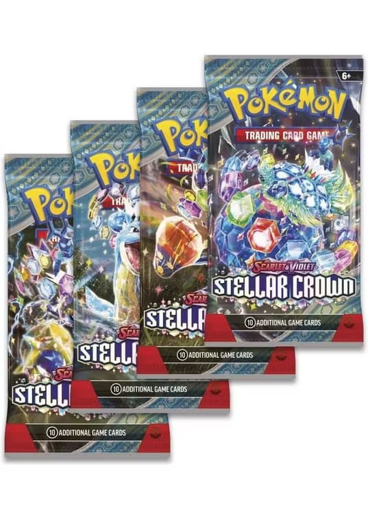 Booster Pack full artwork set (4 stk.) fra SV07 Stellar Crown — Inglés